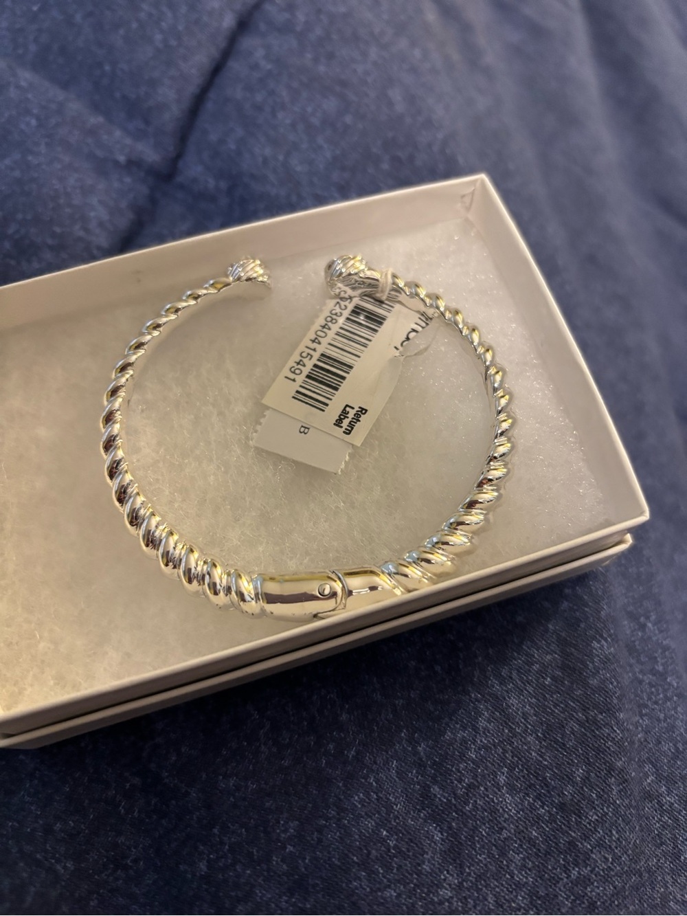 Silver Twisted Cuff Bracelet